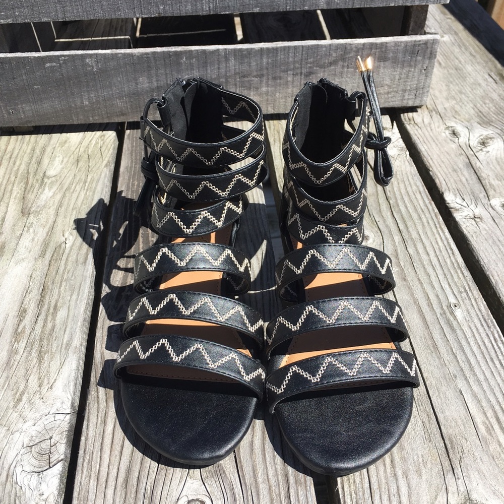 FINAL PRICE 5️⃣🌟! Black Gladiator Sandals! NEW! - Picture 7 of 8