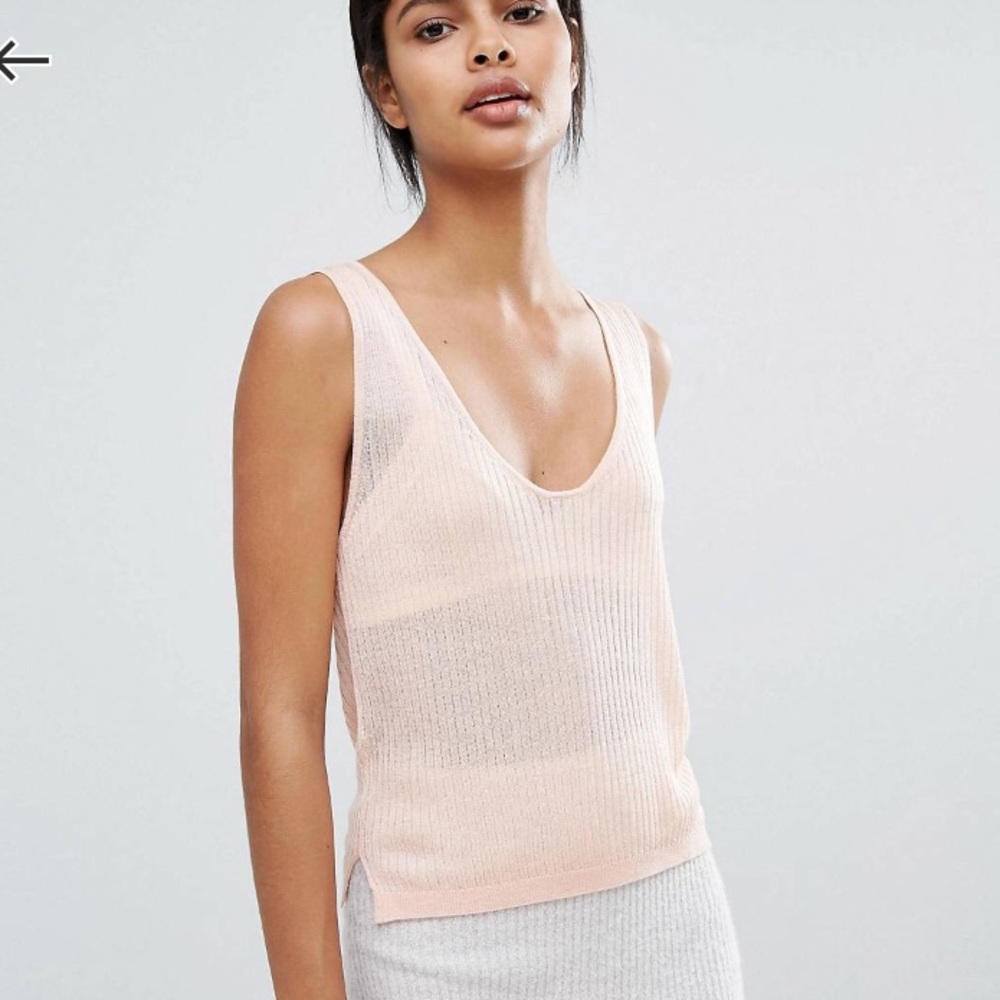 Rose blush knit tank ~  💕