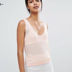 Rose blush knit tank ~  💕