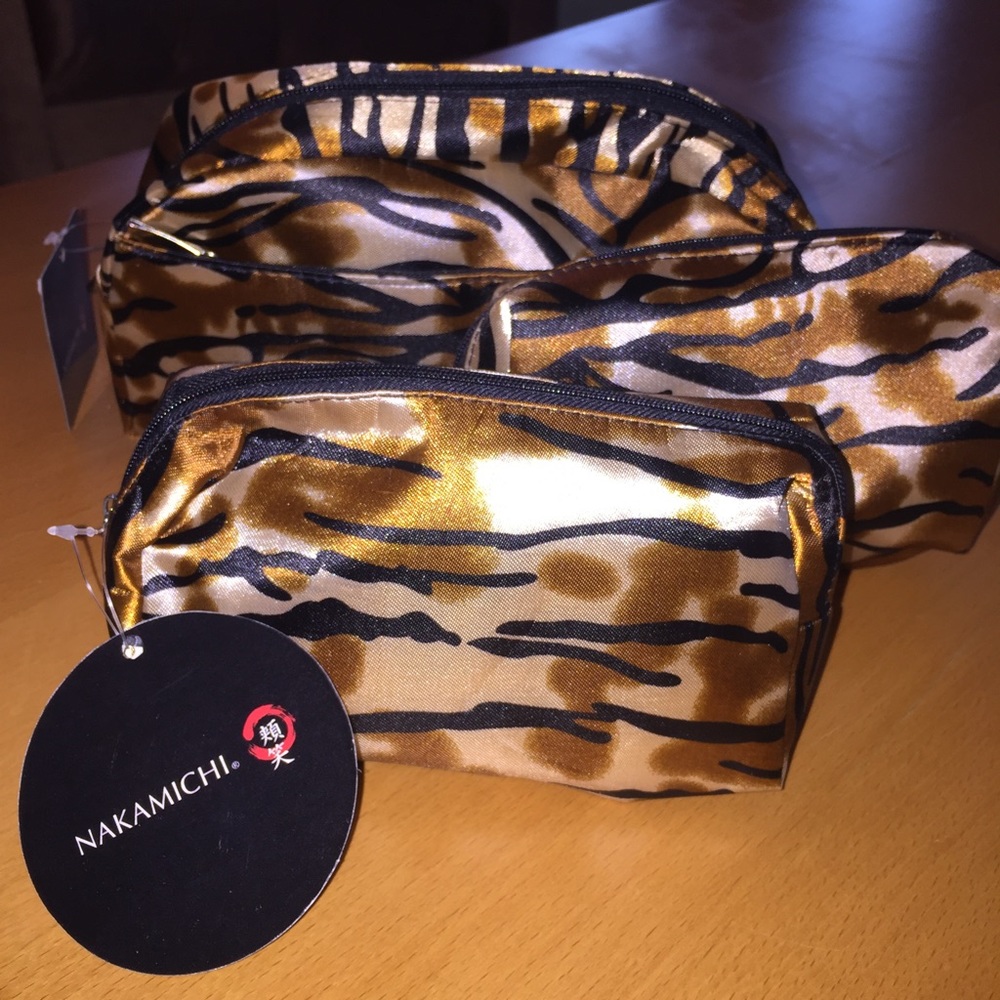 Nakamichi Makeup Bag SET OF 3! Leopard print!