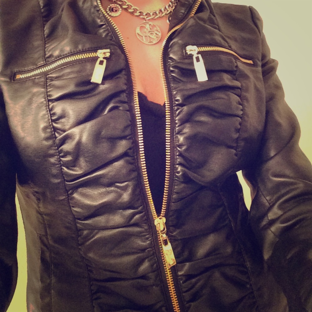 GUESS | Faux-Leather Jacket | XS |