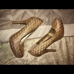 Rose gold heels