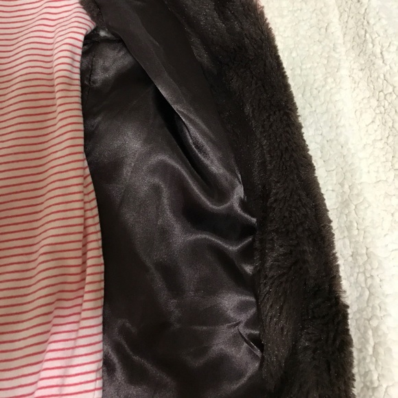 Kids Brown Faux Fur jacket - Picture 2 of 4