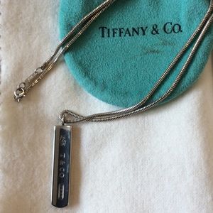Tiffany & Co. 1837 Bar Pendant Necklace