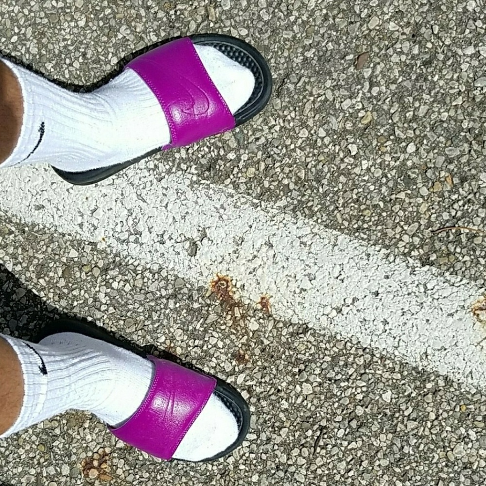 Solar color changing nike slides