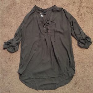 Army green blouse