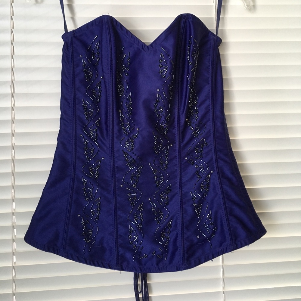 Frederick's of Hollywood Beaded Fringe Corset sz S