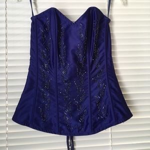 Frederick's of Hollywood Beaded Fringe Corset sz S