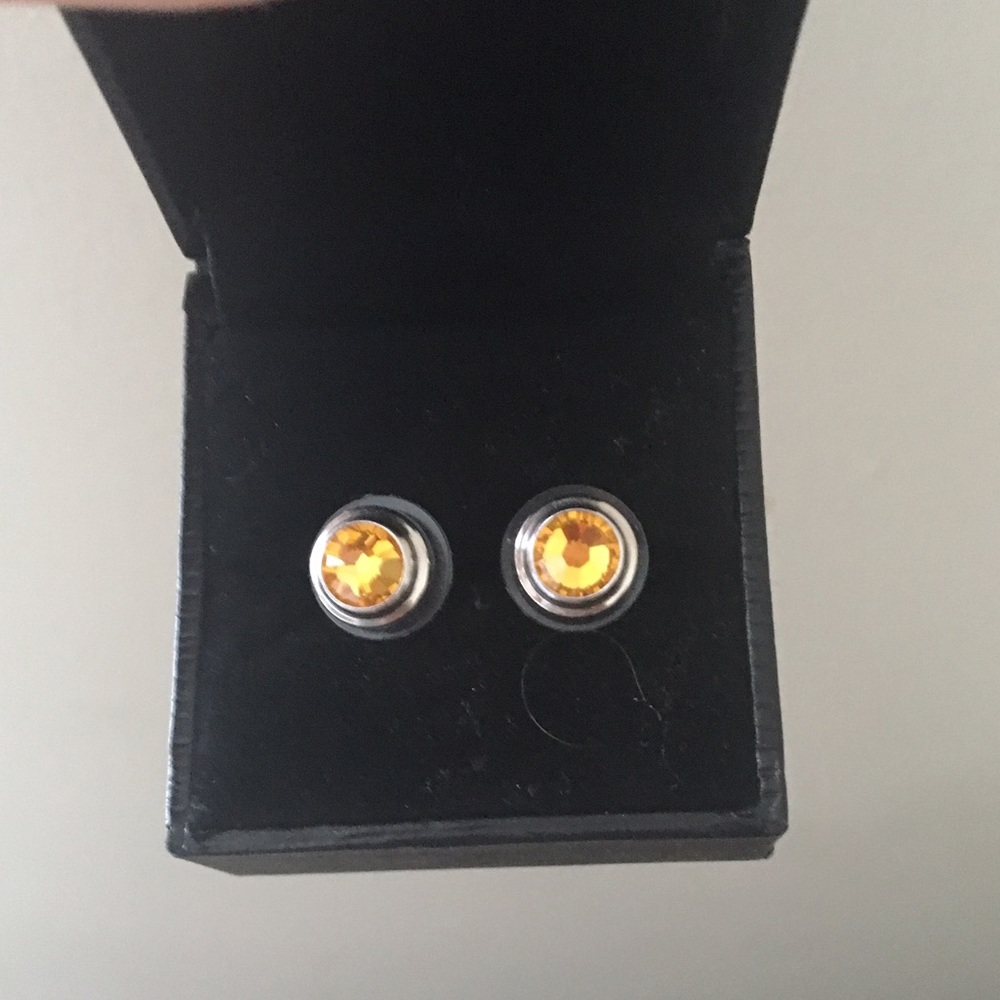 Alex and Ani citrine earrings