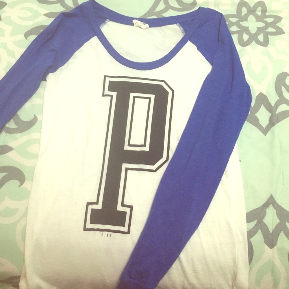 Victoria secret pink baseball long sleeve tee