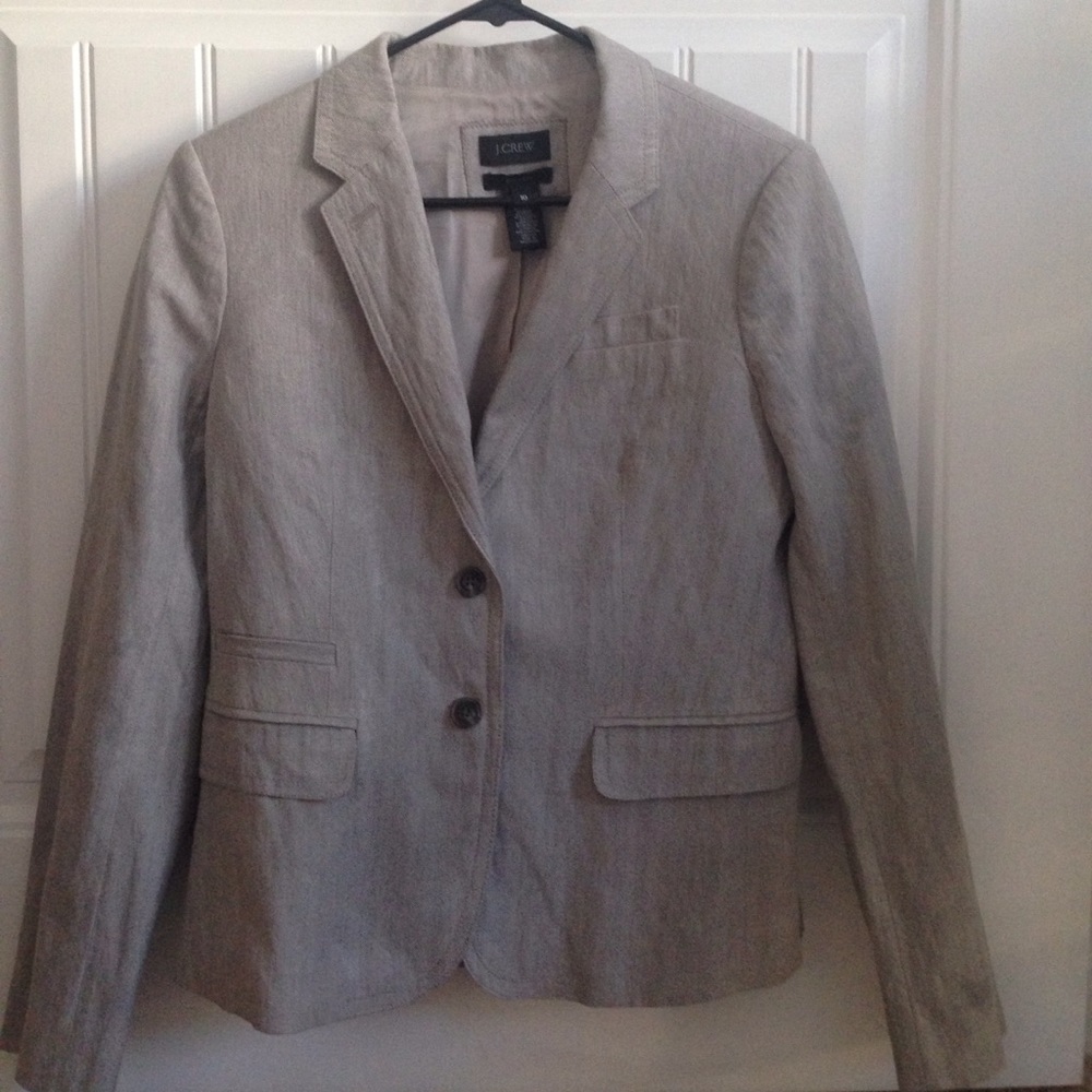 J. Crew Schoolboy Blazer EEUC Gray Tan 10
