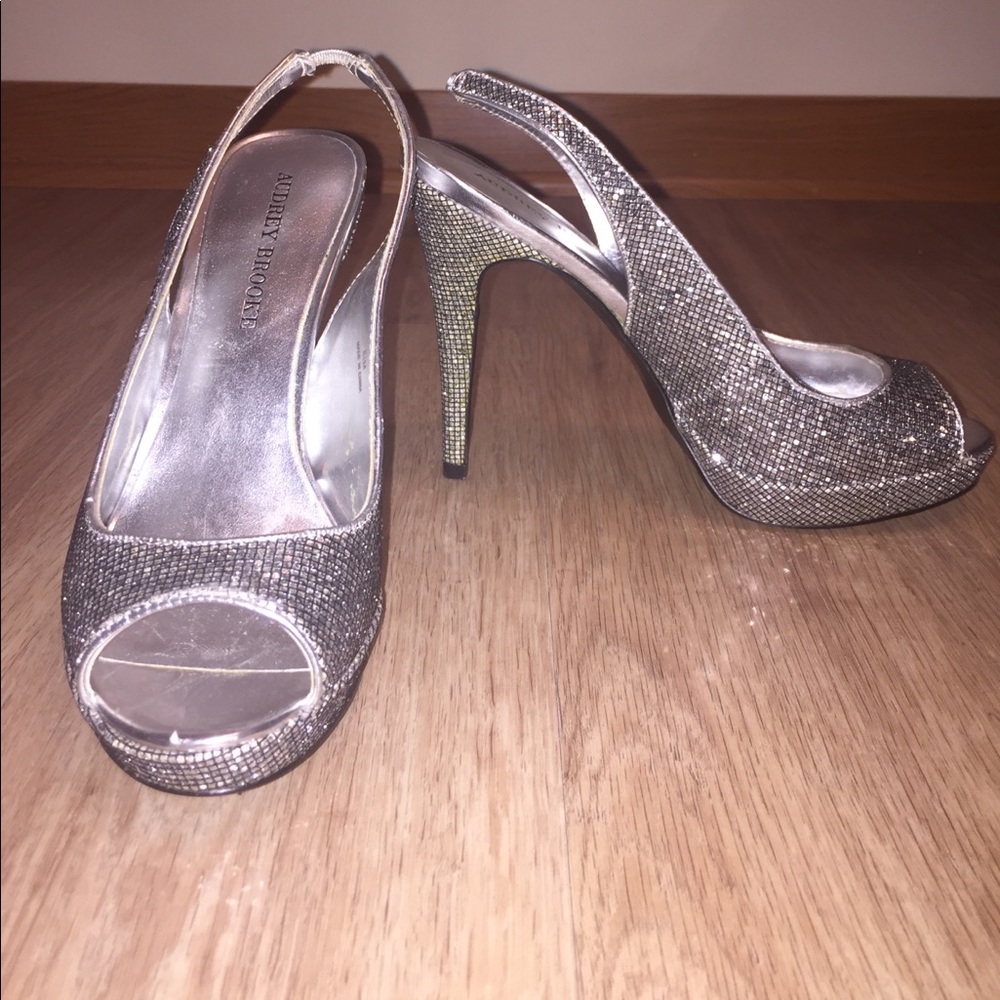 NEW Sparkly Open Toe Heels