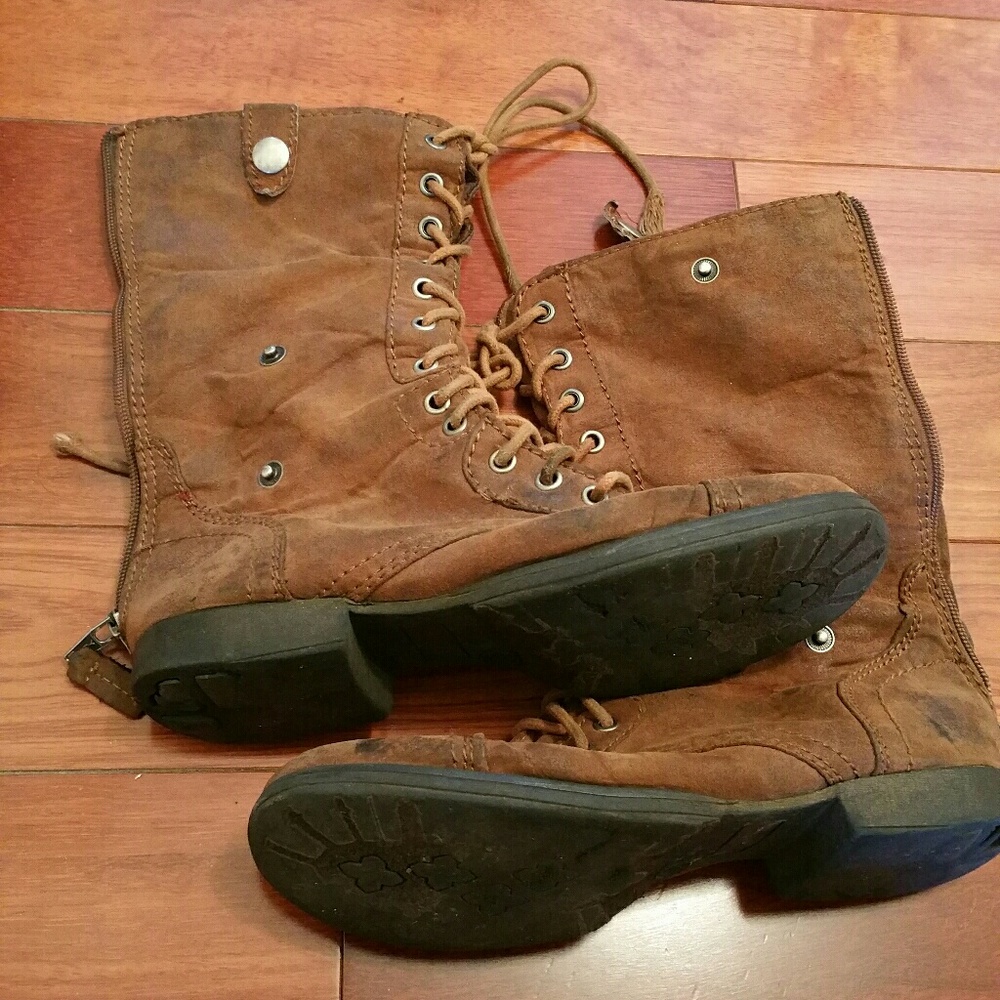Beat Up Combat Boots