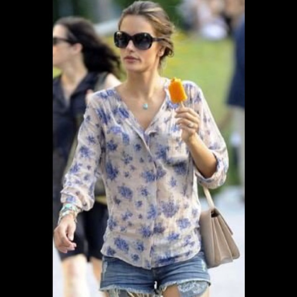 Rebecca Taylor floral peasant top