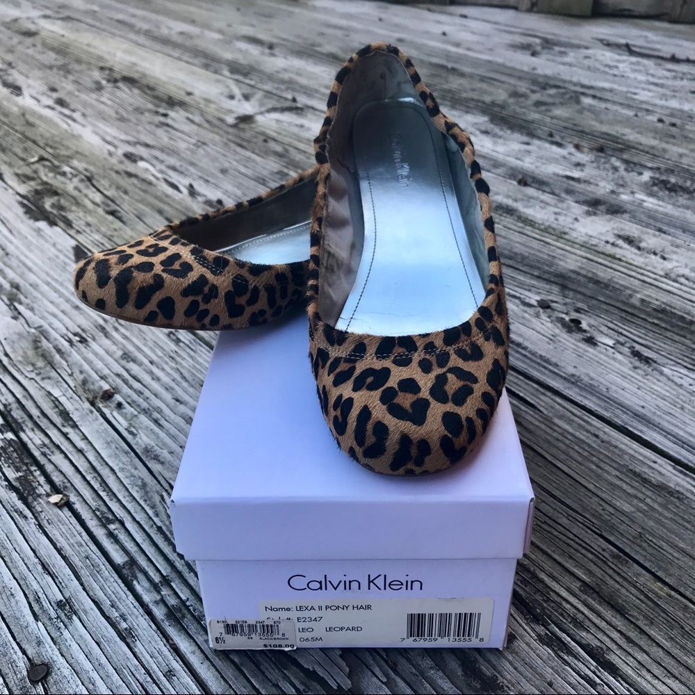 Calvin Klein Lexa II Leopard Print Flats