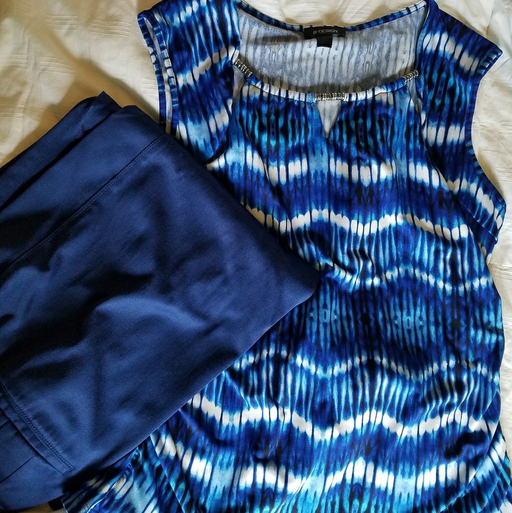 Capri pant with shirt set