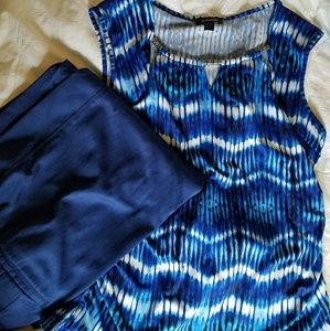 Capri pant with shirt set