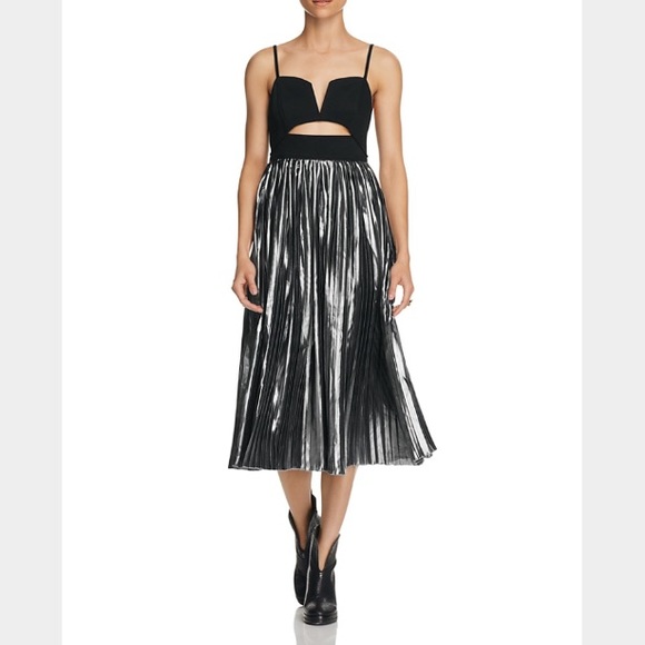 Free People Piper Pleated Midi Dress - Picture 3 of 7