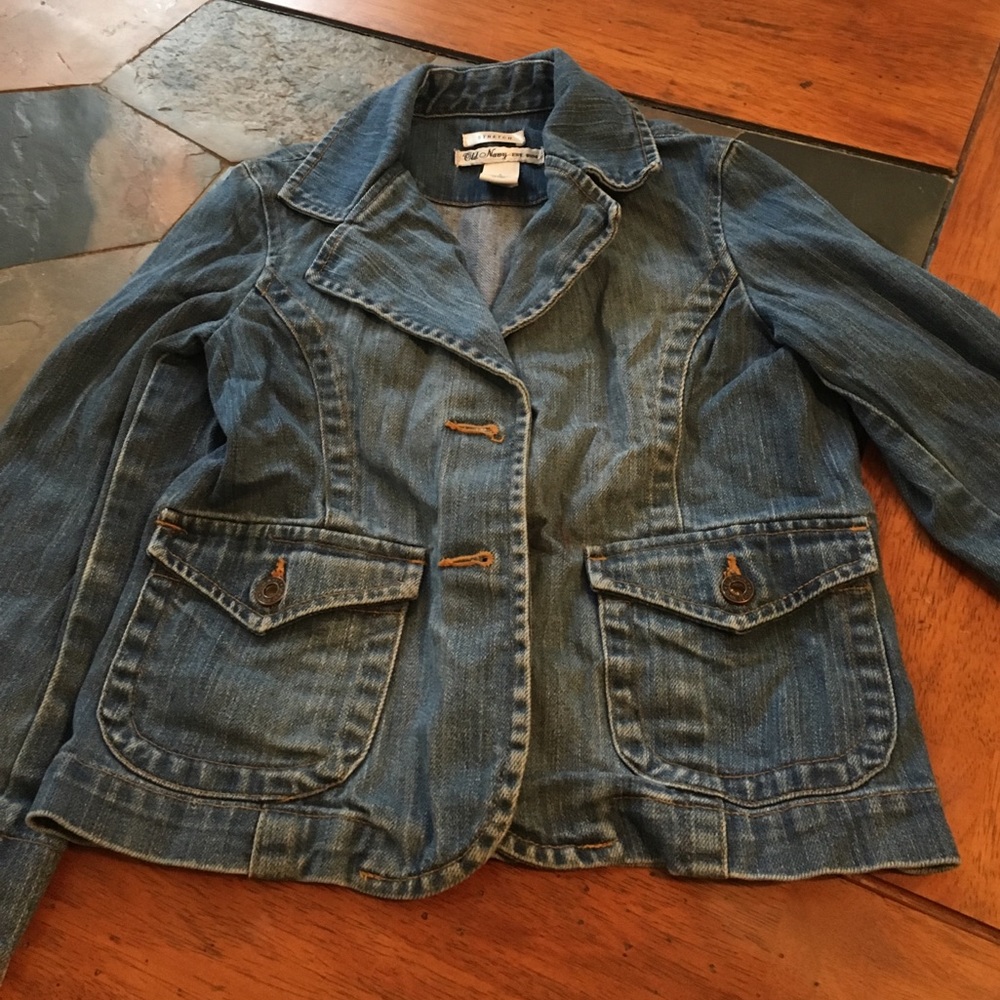 Kids size s fancy Jean jacket old navy