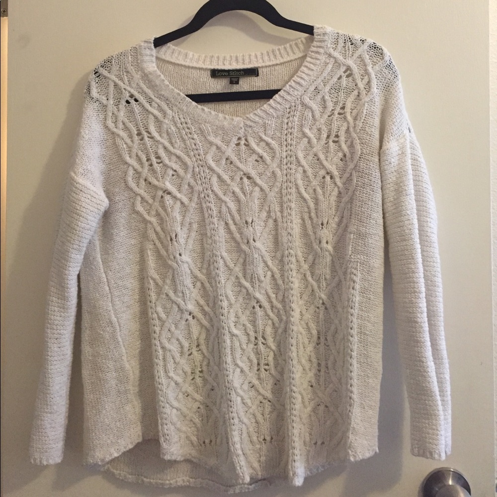 Cream slouchy sweater!