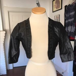 BCBGeneration Leather Bolero Jacket