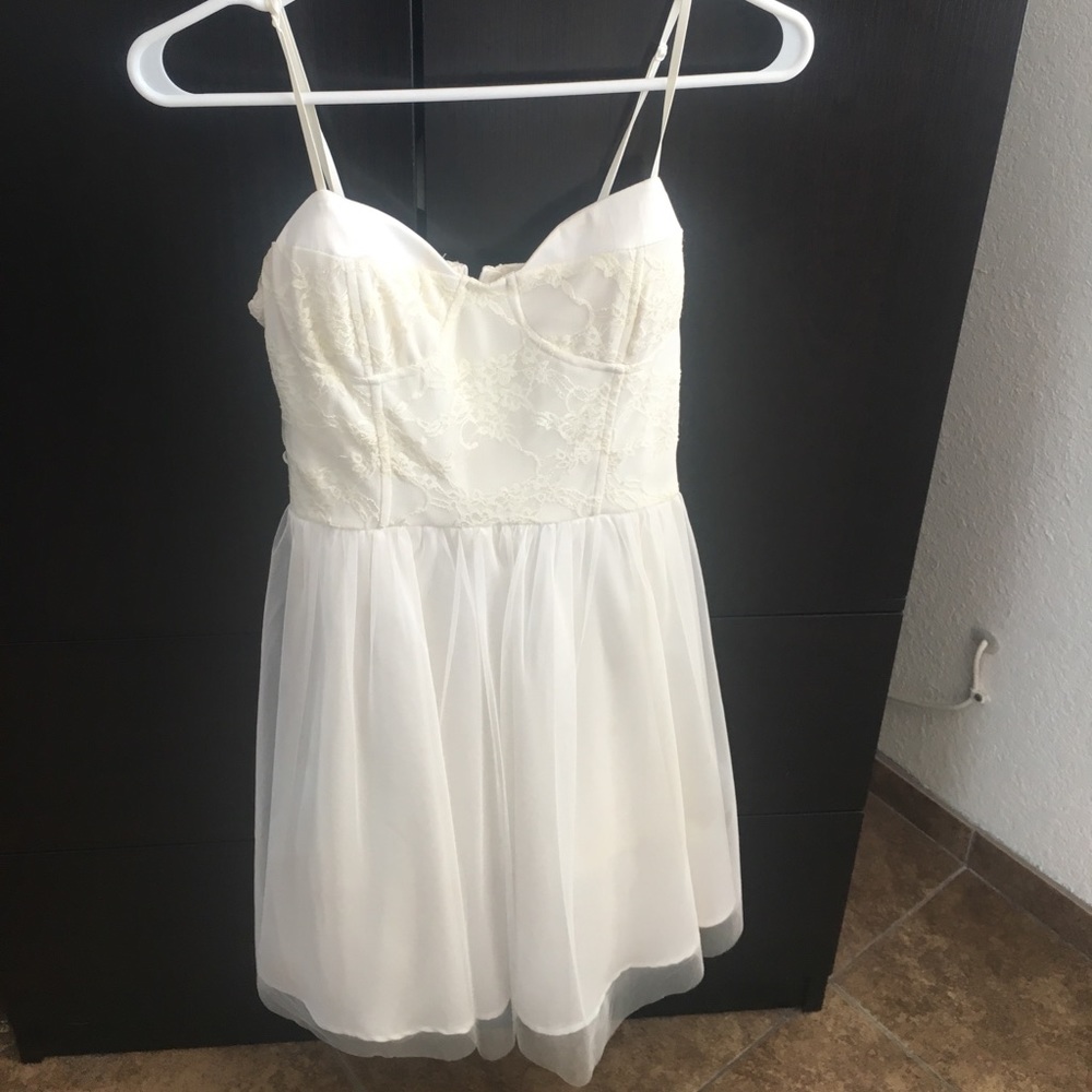 White Lace fit and flare dress