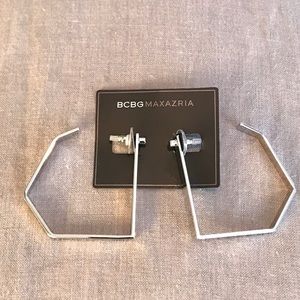 NWT BGBG Silver Hoop Earrings