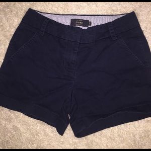 J crew navy chino shorts