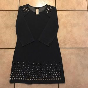 Girls Guess denim dress with silver adornment