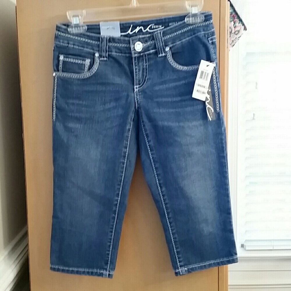INC Denim summer Skimmer shorts/Capri