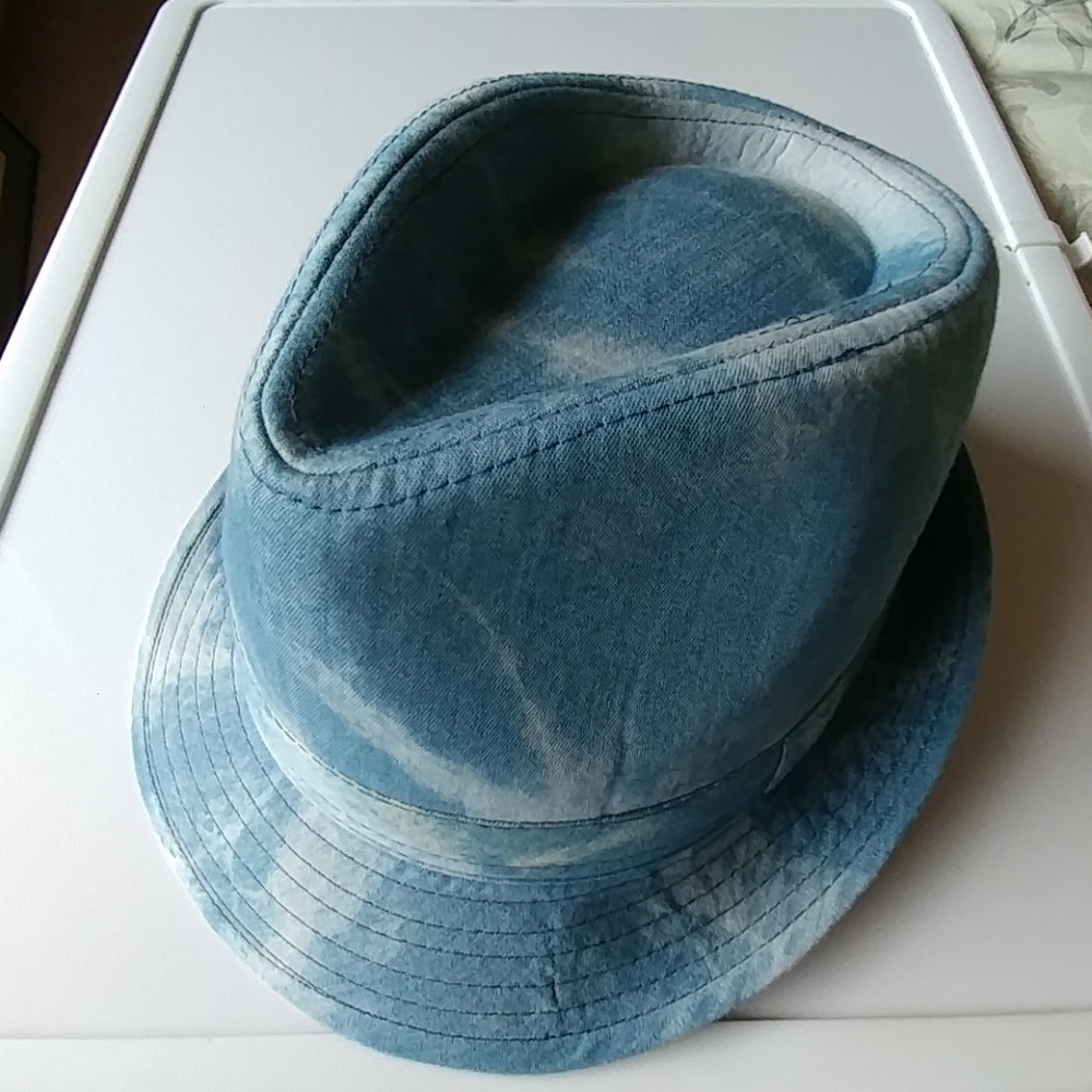Blue Cotton Fedora