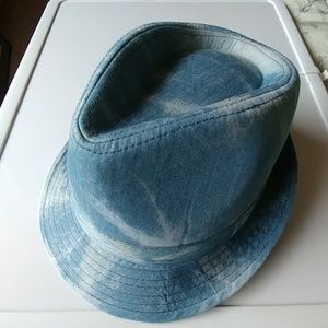 Blue Cotton Fedora