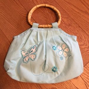 Small blue handbag