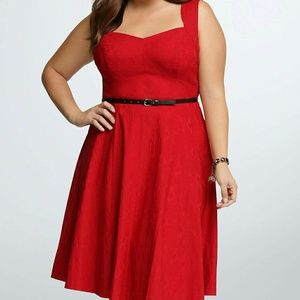 Red torrid swing dress