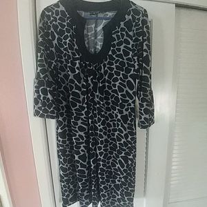 Jersey tortoise print dress