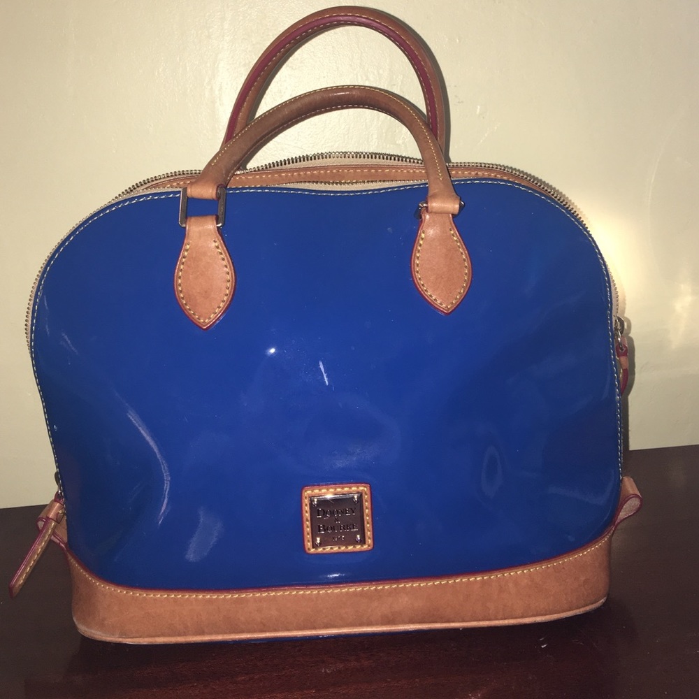 Dooney & Bourke zip zip satchel in blue