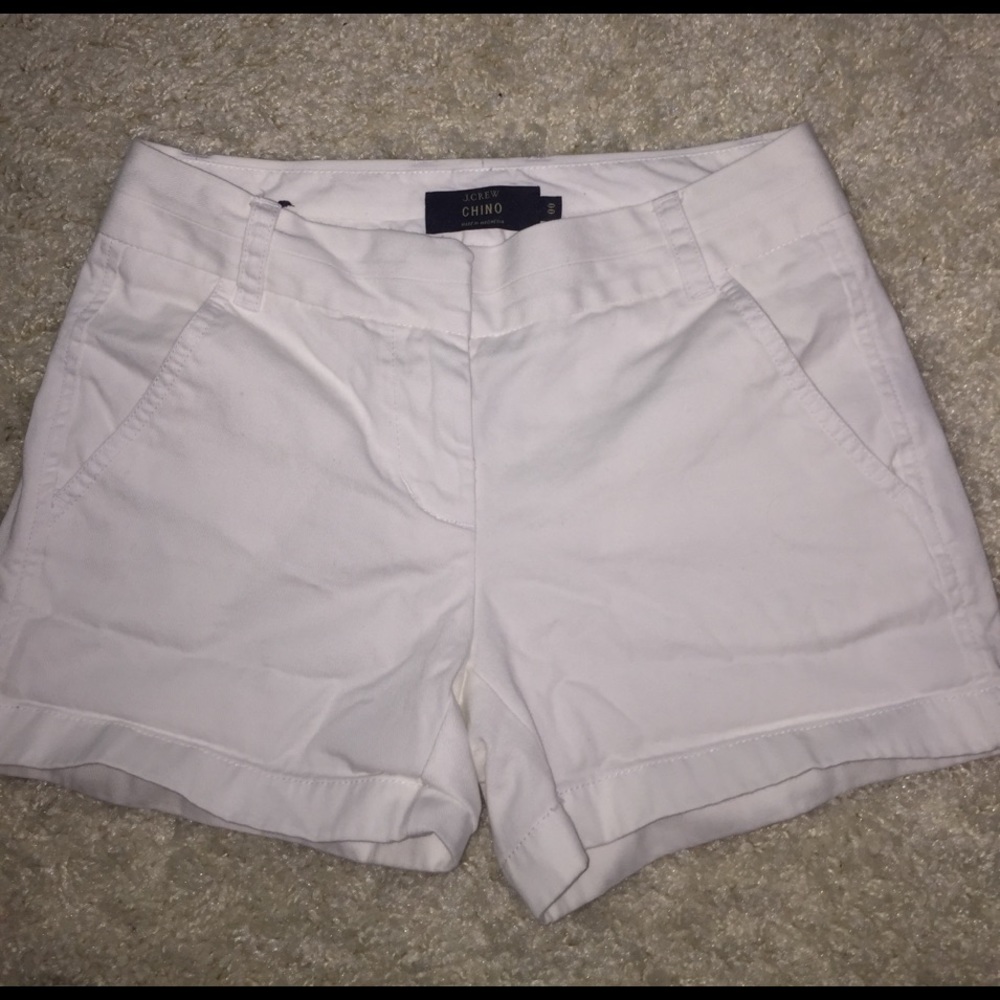 White Jcrew chino shorts