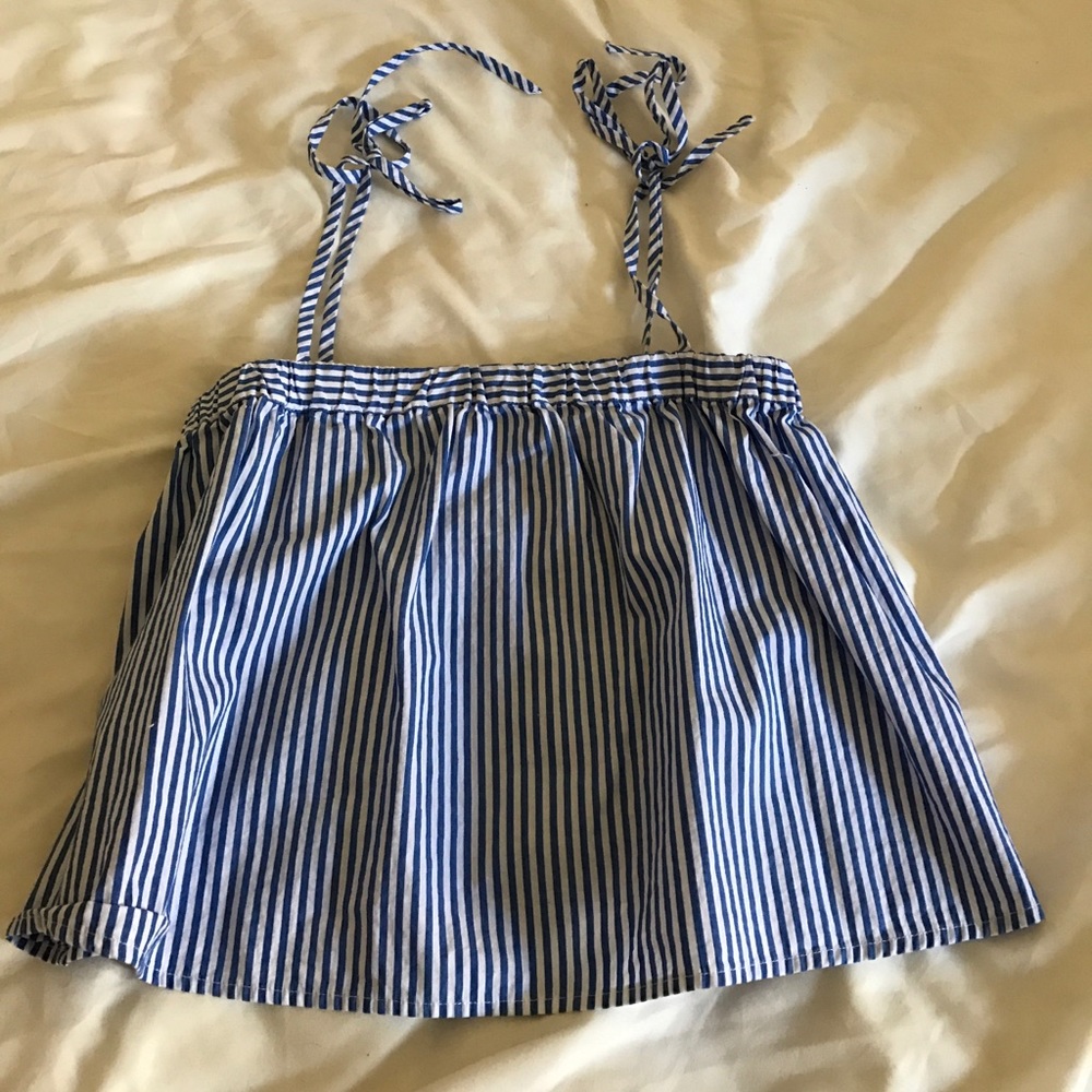 Striped baby doll shirt.