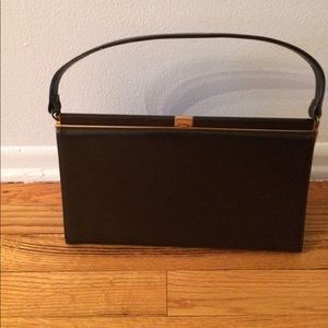 Black, leather, vintage purse