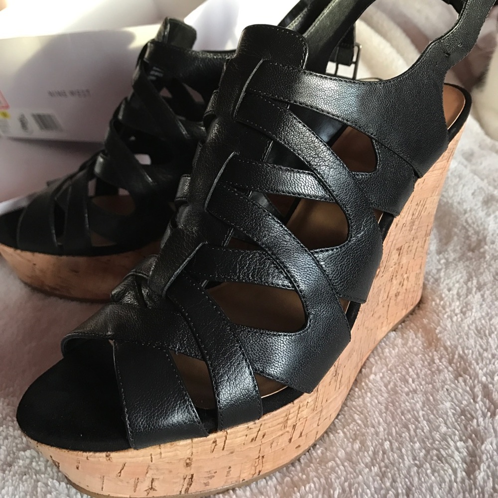 💖SALE NINE WEST authentic cork sandal size 9M NIB