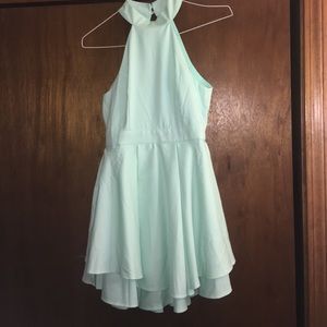Short mint green dress