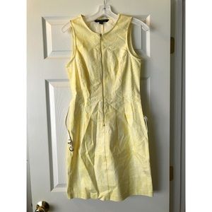 Sharagano Yellow Belted Dress