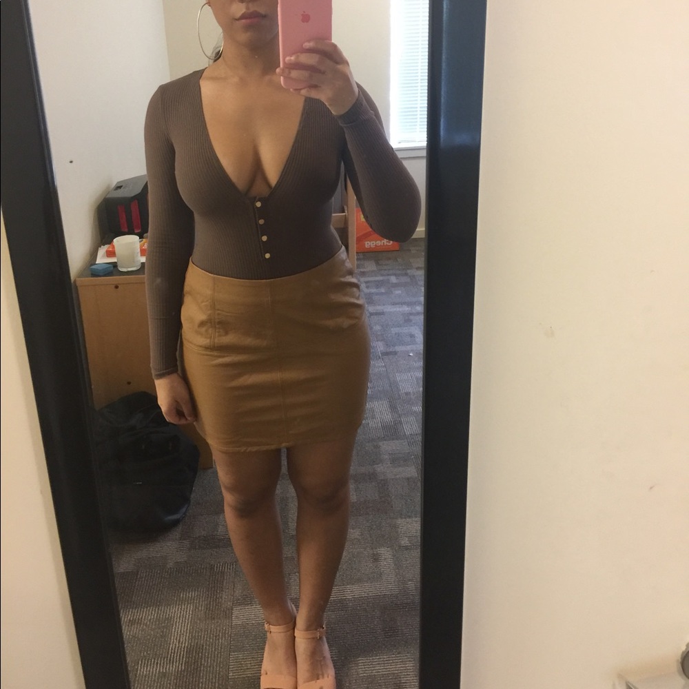 Faux Leather Skirt