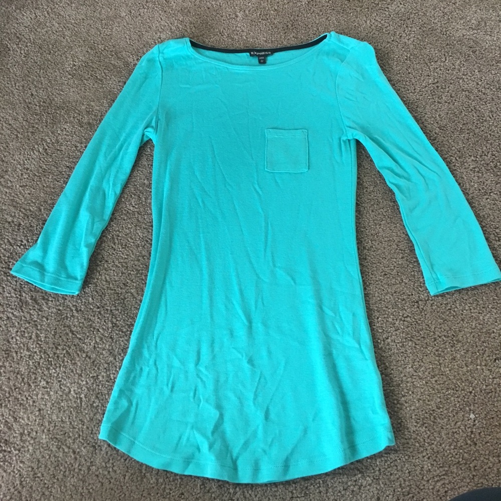 Express 3/4 sleeve shirt teal