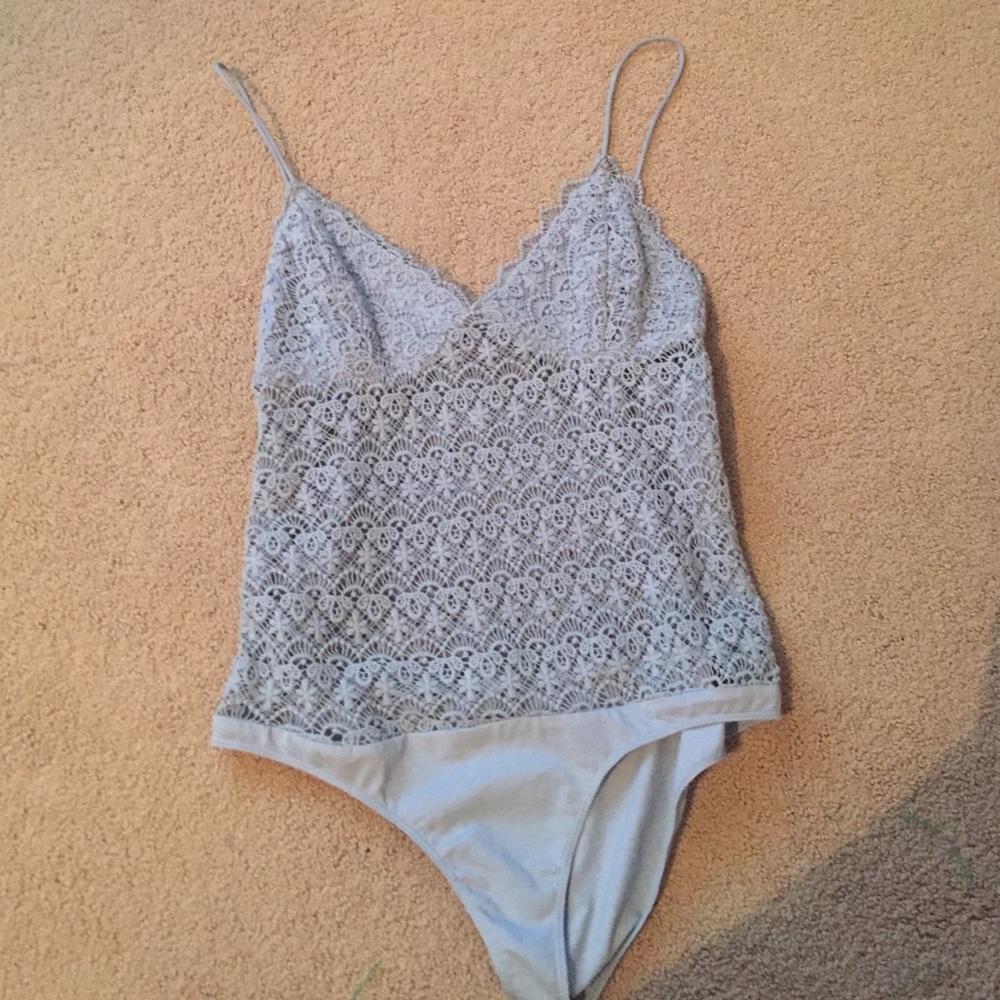 Zara all over lace body suit