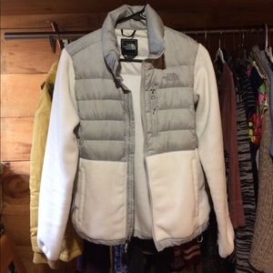 White North Face Zip Up