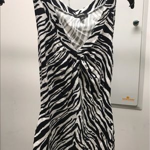 Animal print V-neck tank