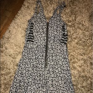 Romper with cut out slits on the side