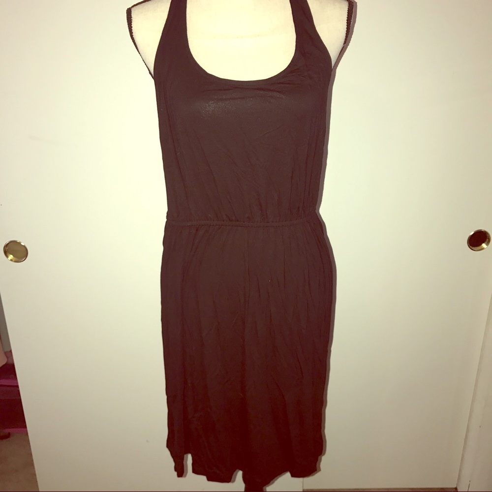 Black stretchy halter dress new with tags