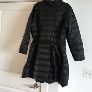 Lauren by Ralph Lauren black down parka coat.